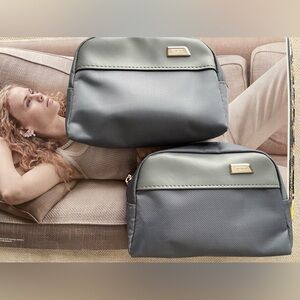 New Tumi For Delta Lined Cosmetic/Toiletry Bag/Pouch In Gray